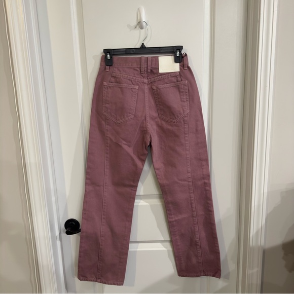 Proenza Schouler White Label Washed Denim Cropped Stovepipe Jeans in Pink - Picture 13 of 13